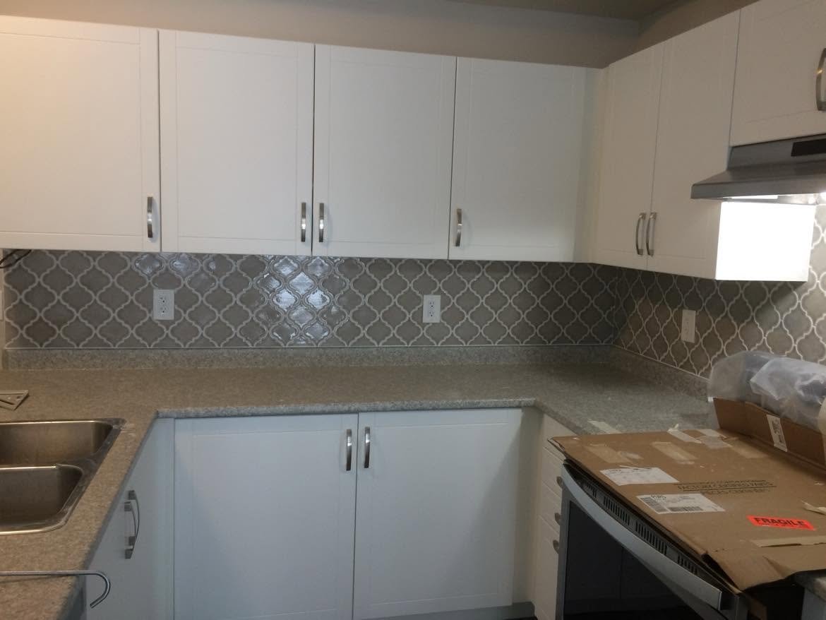 Kitchen backsplash installation