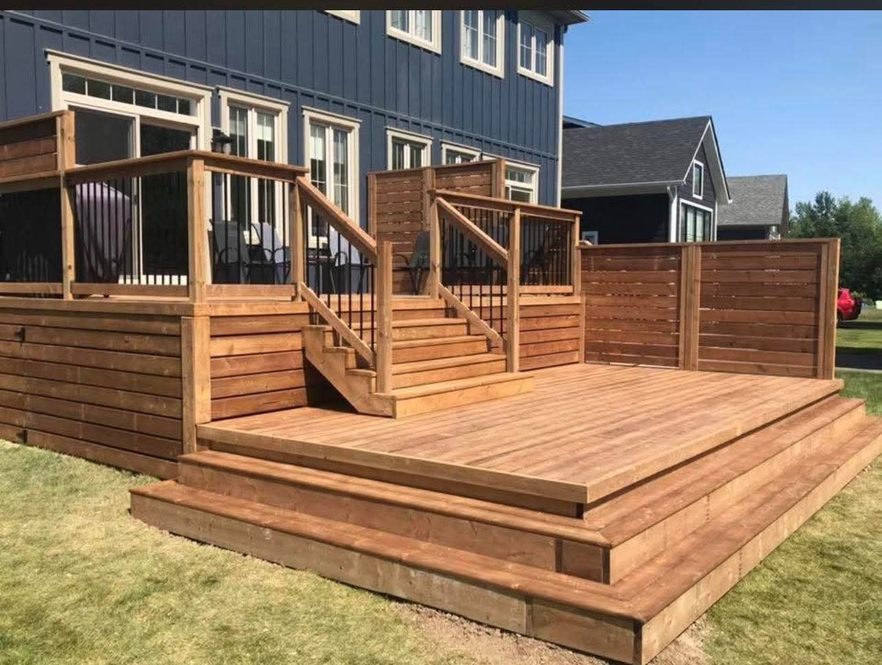 Pressure-Treated Backyard Deck in Wasaga Beach