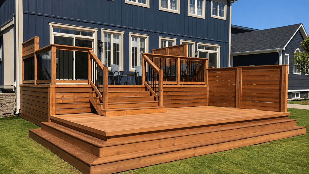 Top View of Custom Multi-Level Deck – Collingwood