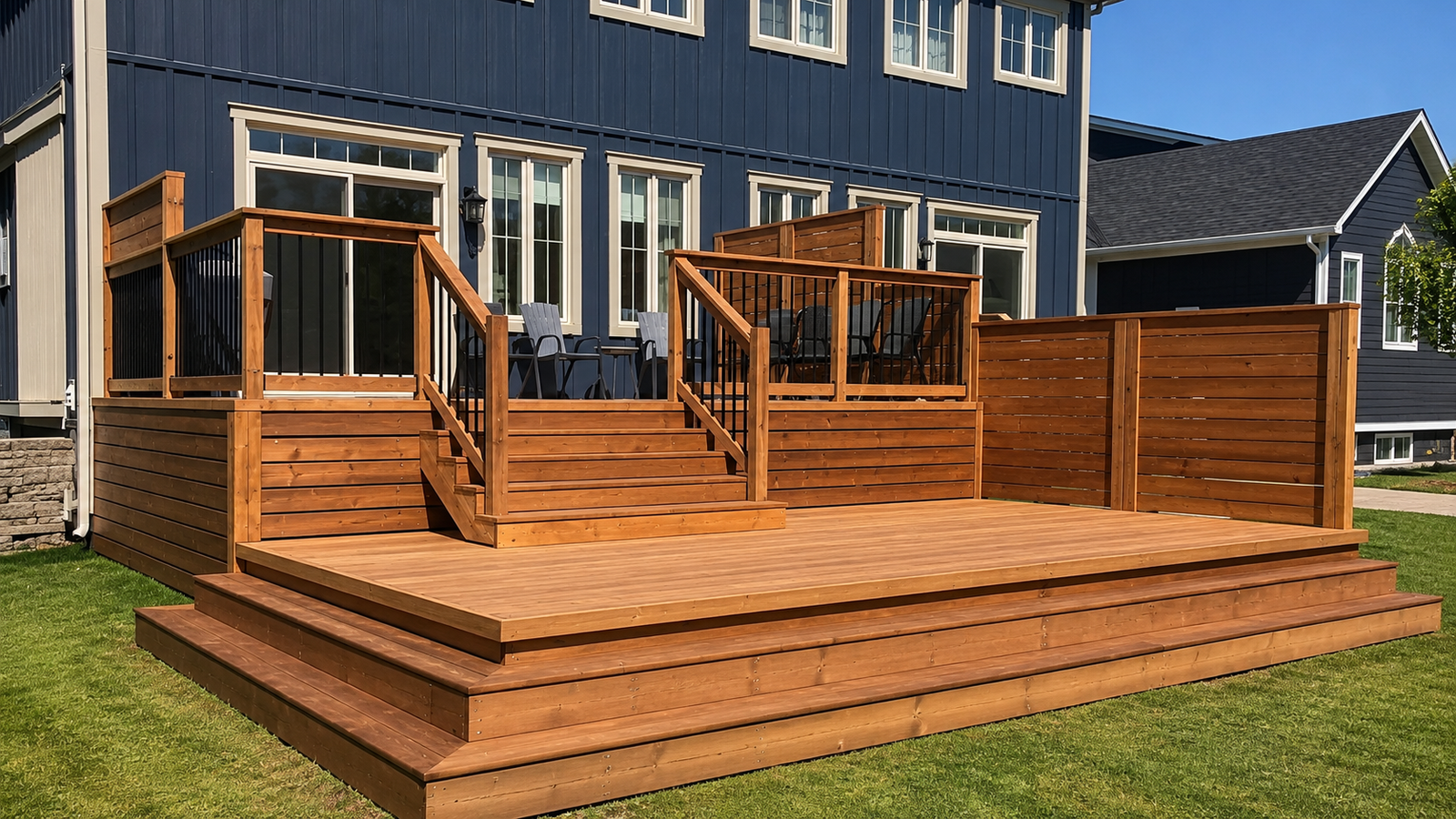 Top View of Custom Multi-Level Deck – Collingwood