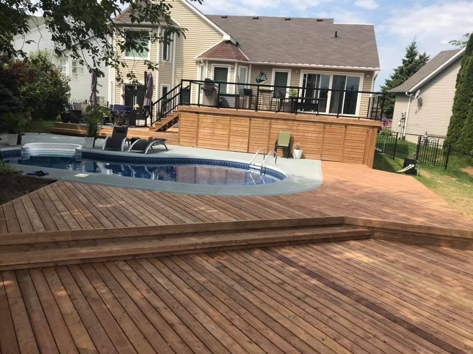 pool side privacy deck near me
