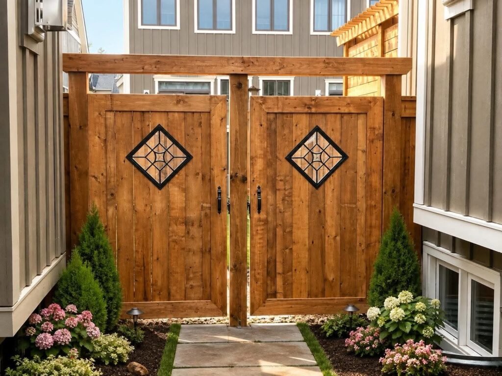 Decorative gate in blue mountain