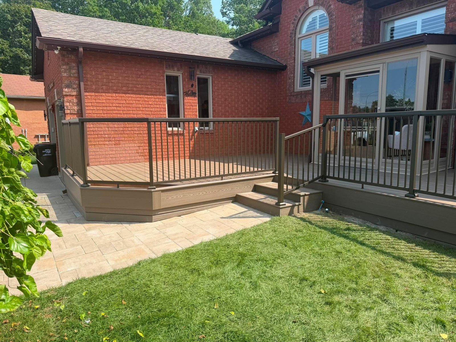 premium composite deck side view